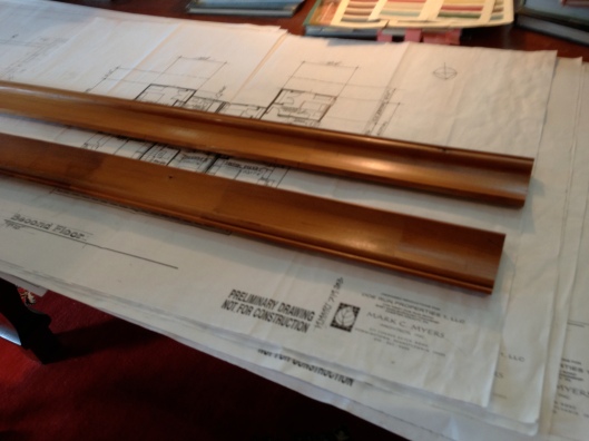 Stain & glaze samples were done on a piece of the original trim for accurate selection.